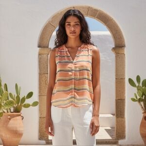 Collective Concepts Women's Multicolor Striped Sleeveless Blouse